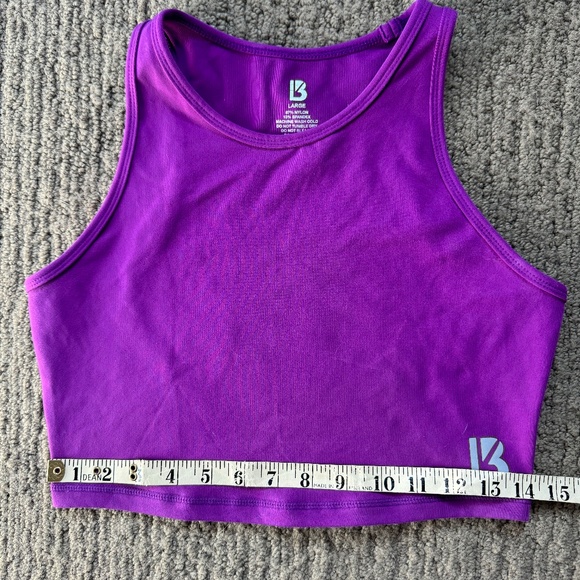 BuffBunny Purple Cropped Tank - Picture 4 of 6